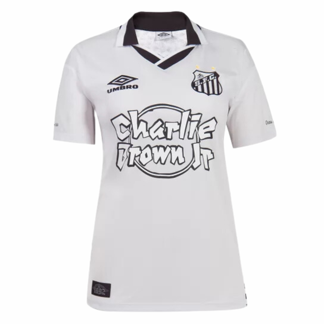 Camisa Santos Charlie Brown Jr. Umbro Dias de Glória Feminina - Branco